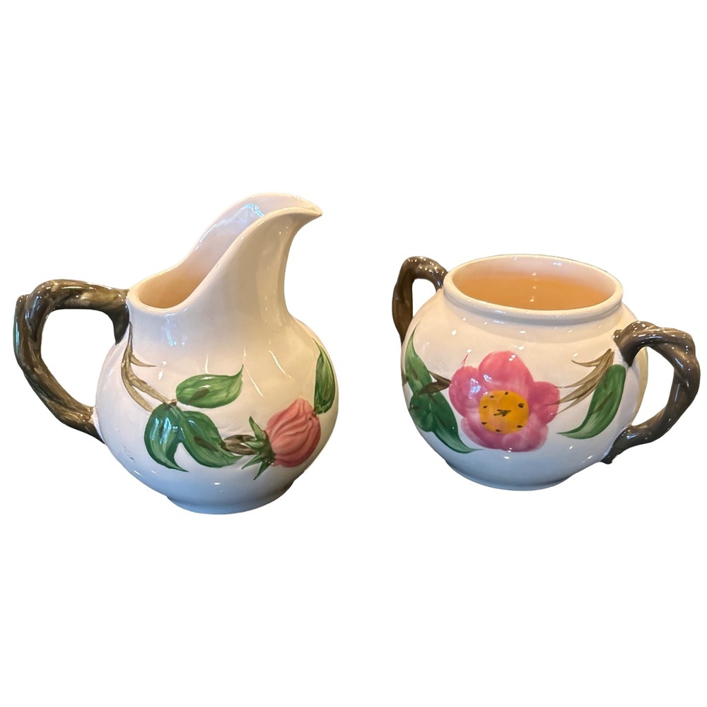 Franciscan Desert Rose Creamer and Sugar